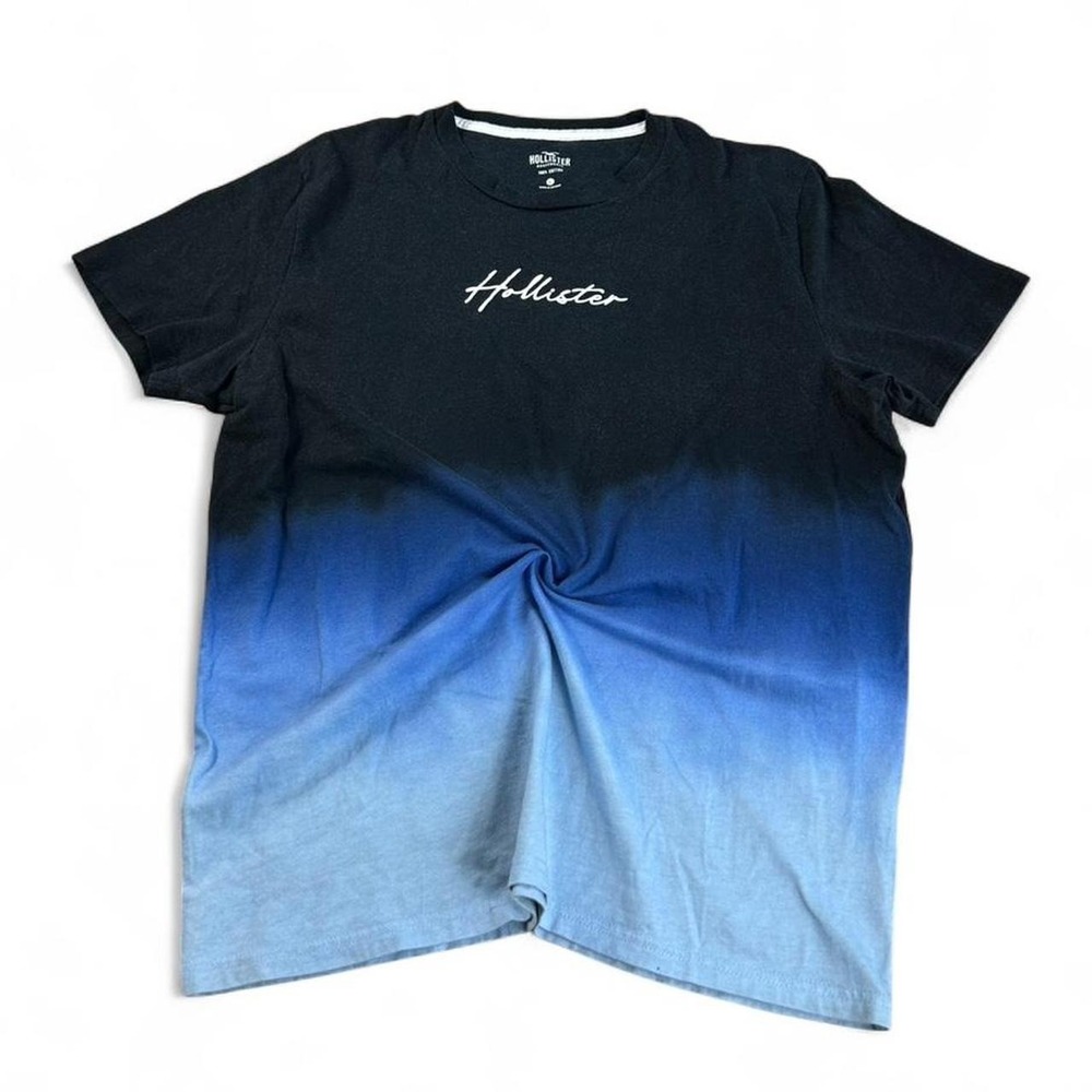 Hollister Navy Blue Logo T-Shirt Men's Large
